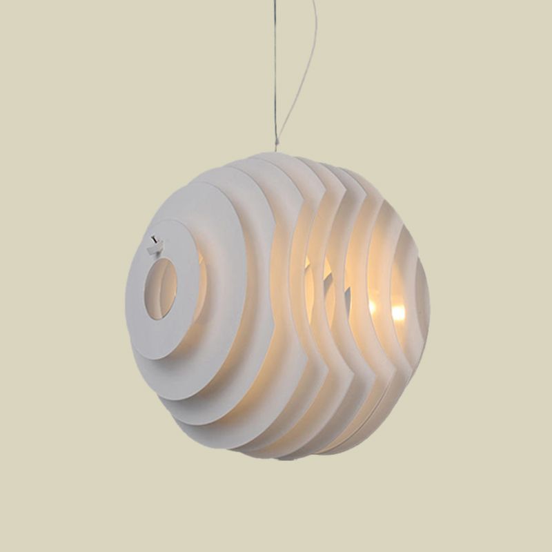 Salle à manger en nid d'abeille Éclairage suspendu métal 1 léger lampe de suspension moderniste en blanc