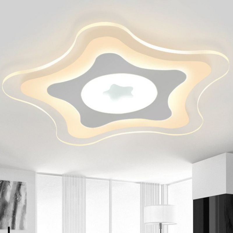 Plafonnier encastré transparent étoile de mer pour chambre d'enfants acrylique moderne LED encastré luminaire