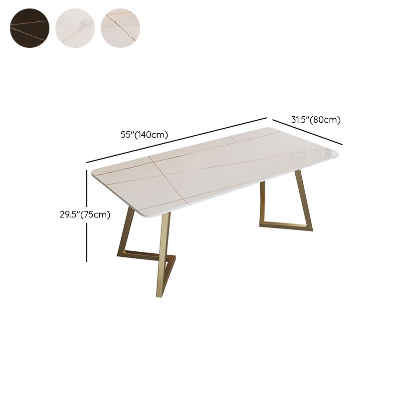 Glam 29.53-inch Tall Writing Desk Sled Base Gold Office Desk