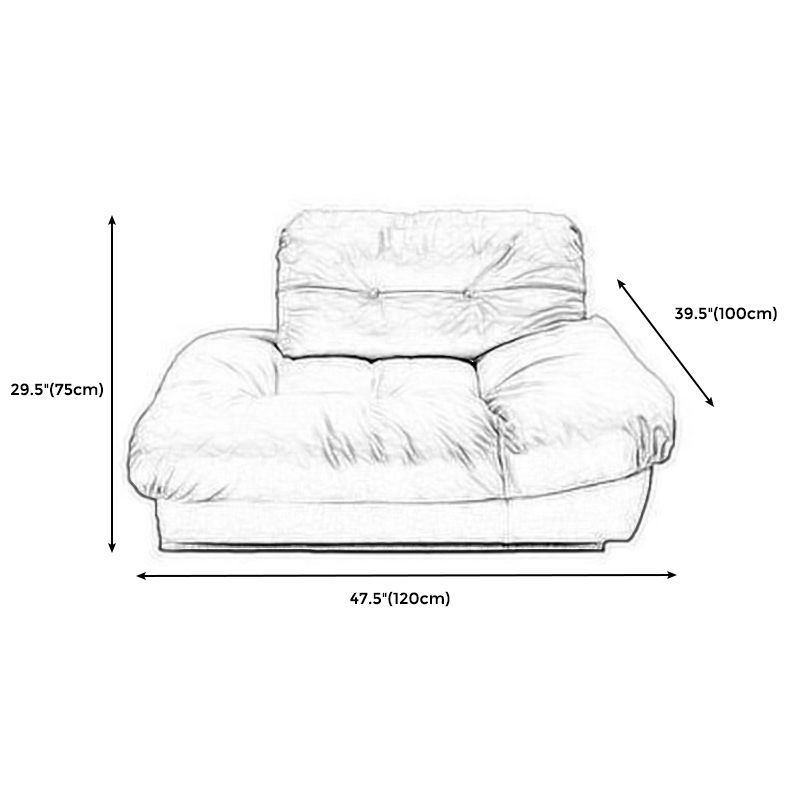 29.53" H Scandinavian Armless Sofa with Tufted Back Sofa for Living Room
