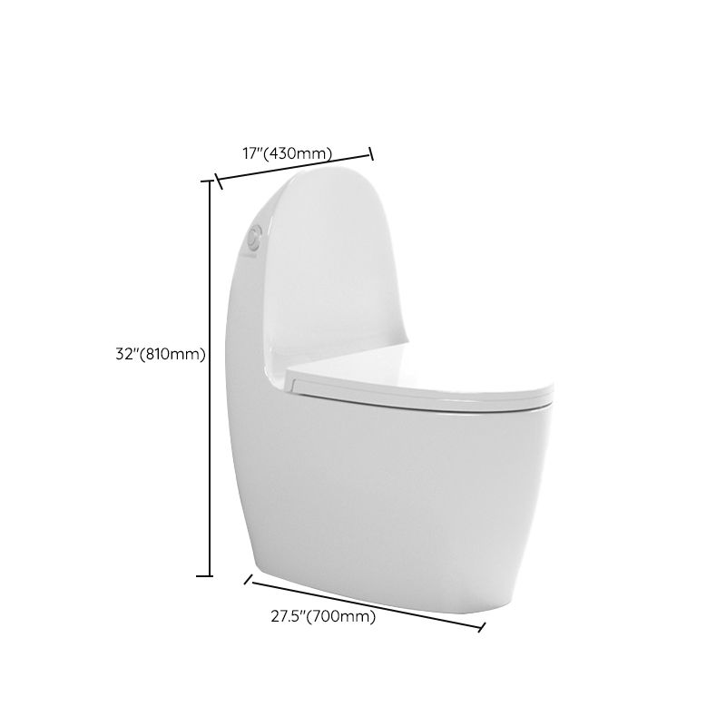Modern Ceramic Flush Toilet Floor Mounted Urine Toilet with Slow Close Seat for Washroom