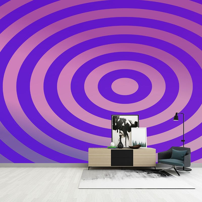 Geometric Concentric Circles Full Size Wall Mural for Living Room, Made to Measure