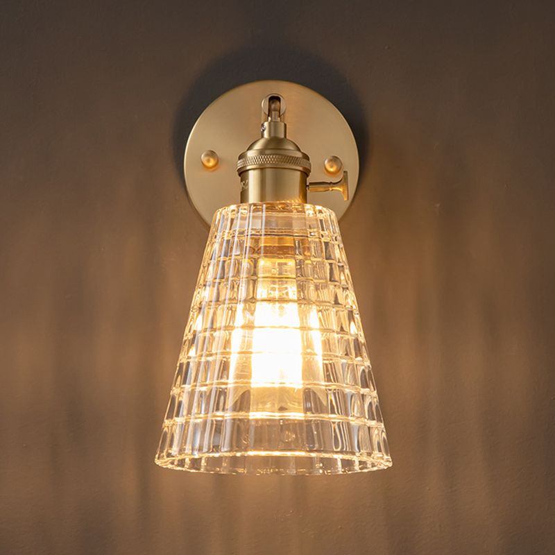 1-Light Wall Sconces Modern Glass Sconce Light Fixture for Bedroom
