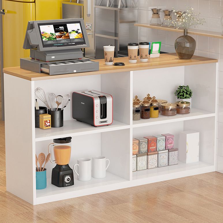 Modern Indoor Bar Stool Table Faux Wood Rectangle Counter Table