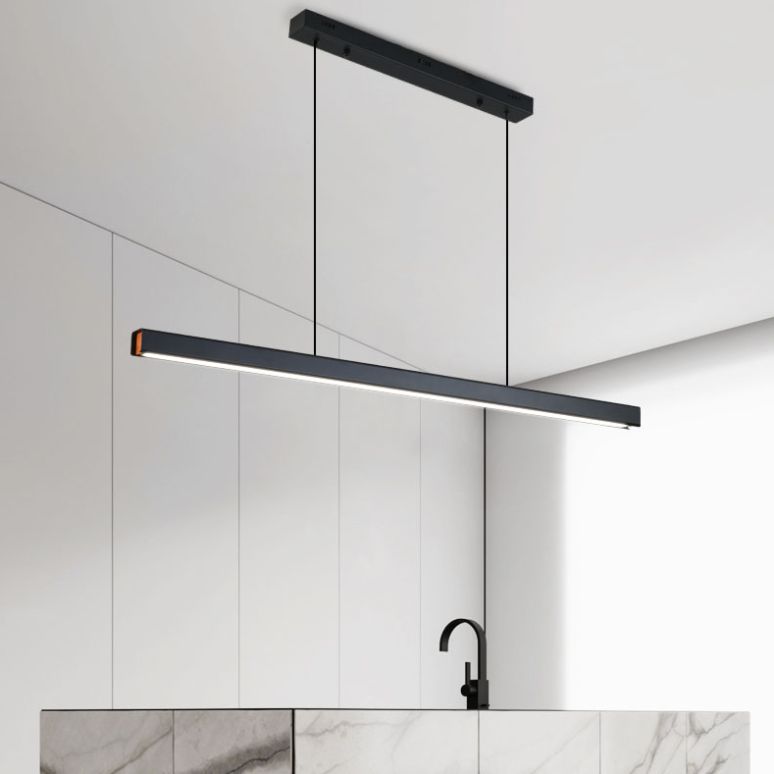 Luci a sospensione moderna contemporanea per l'illuminazione dell'isola lineare dell'isola della cucina
