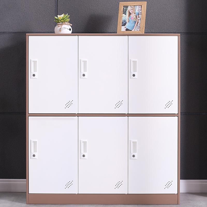 Non-Hanging Armoire Contemporary Metal Storage Cabinet for Home