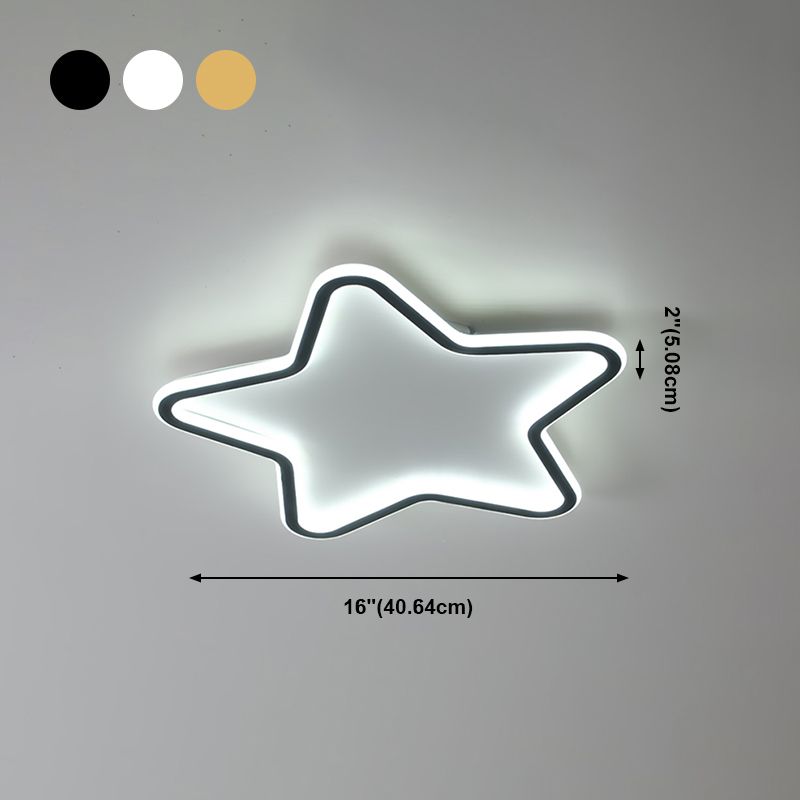 Frosted Aluminium LED Flush Mount in Modern Creative Style Silicone Starry Ceiling Light for Bedroom