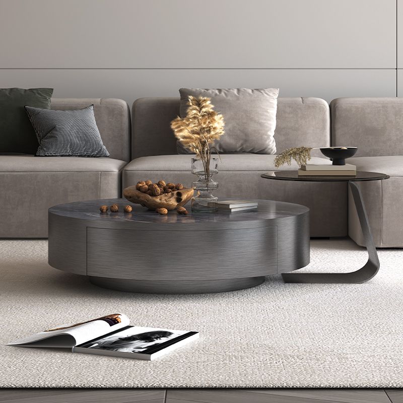 Black Coffee Table Slate 2 Piece Bunching Tables with Storage