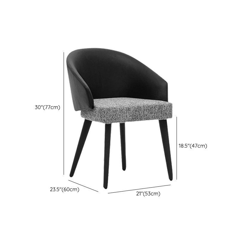 Upholstered Dining Chairs Contemporary Kitchen Dining Chairs with Wood Legs