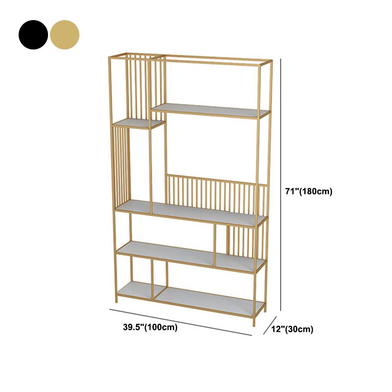Nordic Metal Storage Bookshelf Rectangle Bookcase for Home Office
