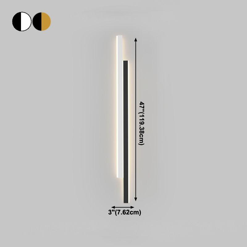 2 lumières linéaires en métal d'éclair