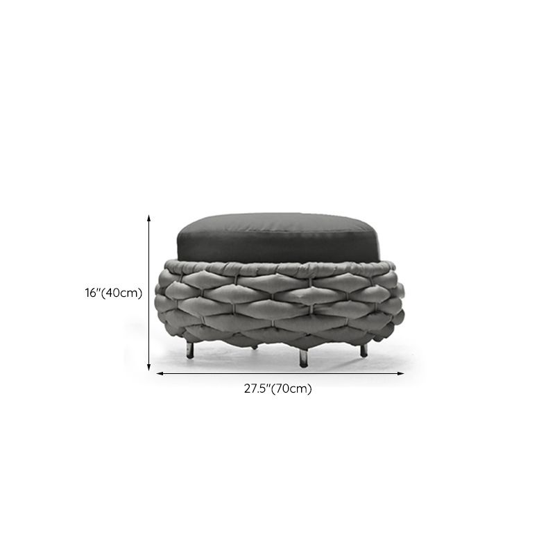 Arc Shape Outdoor Sofa Tropical Style Metal Tuxedo Arm Loveseat