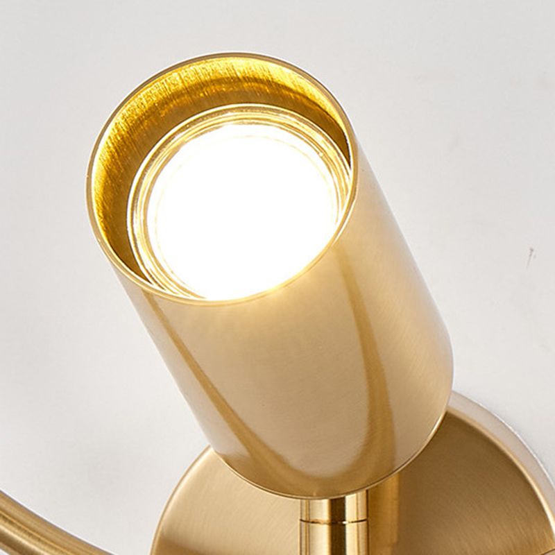 Cylindrical Metal Spotlight Wall Sconce Nordic Style Simplicity Bedside Reading Light for Bedroom