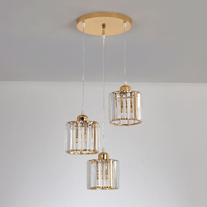 Modern Minimalist Hanging Light Crystal Pendant Lighting Fixture for Kitchen