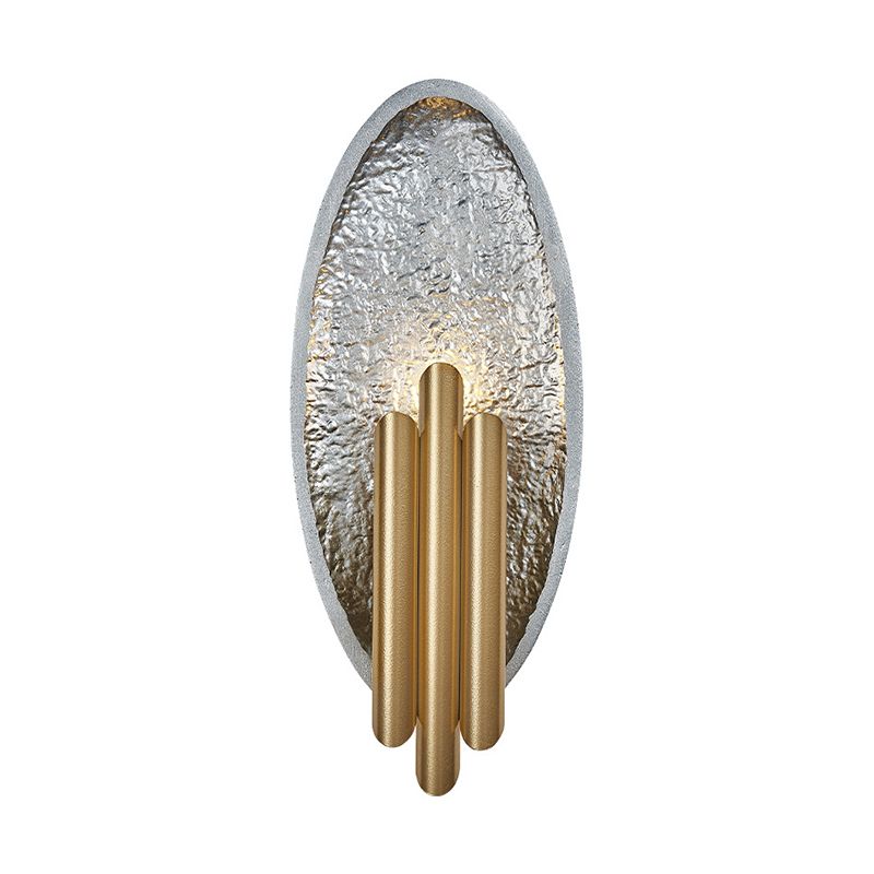 Metal Oval Wall Lighting Modern Style 2 Lights Wall Lighting Fixtures