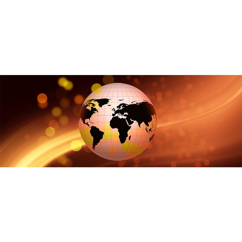 Contemporary World Map Wall Mural Wallpaper Eco-friendly Wall Mural in Soft Color