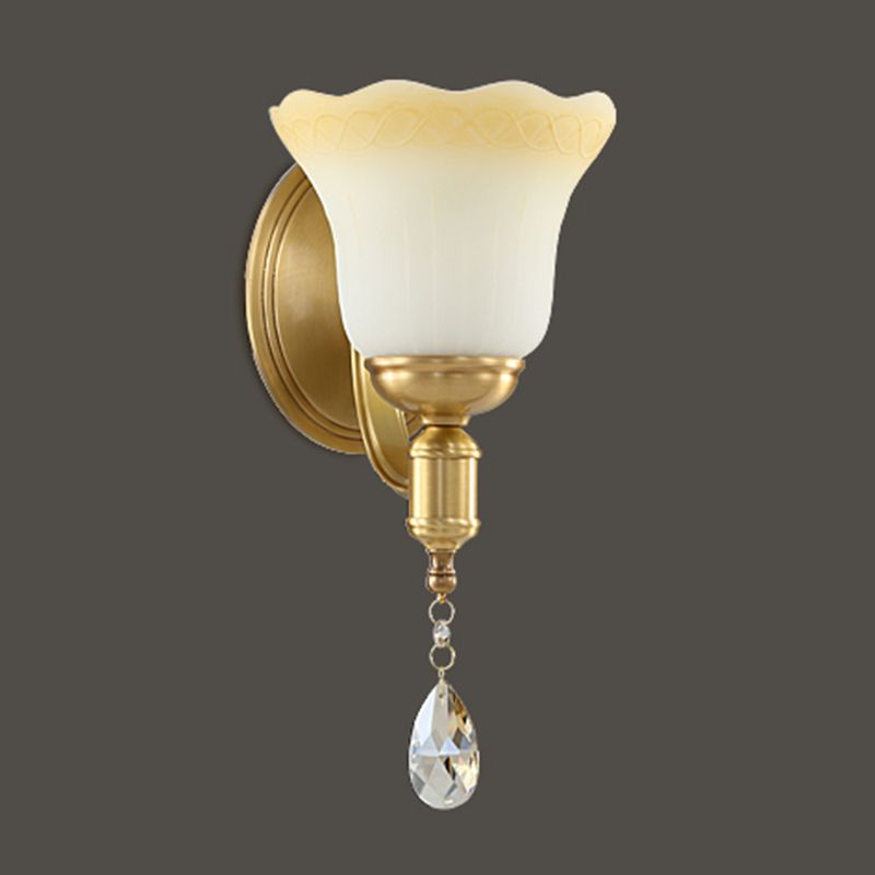Modernism Glass Wall Mounted Sconce 1/2-Light Wall Light for Foyer
