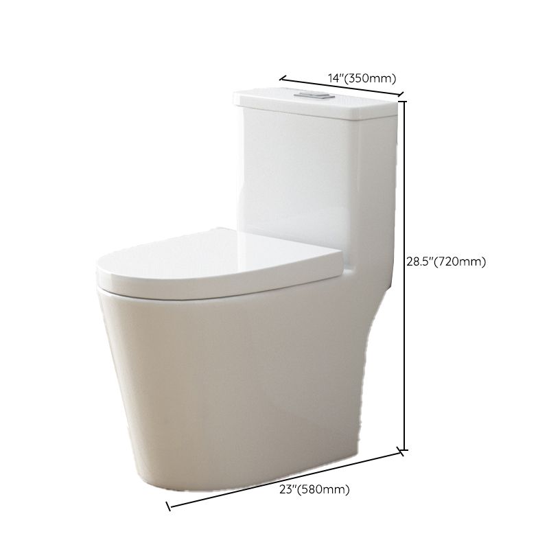 Traditional White Floor Mounted Toilet Slow Close Seat Included Toilet Bowl for Bathroom