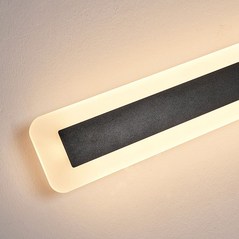 Luci da parete in metallo in metallo Moderno 1 Fun a monte della testa a parete con finitura nera