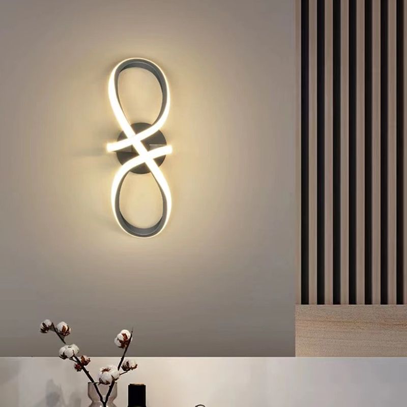 Metal Geometric Wall Sconce Contemporary 1 Light Wall Mount Light