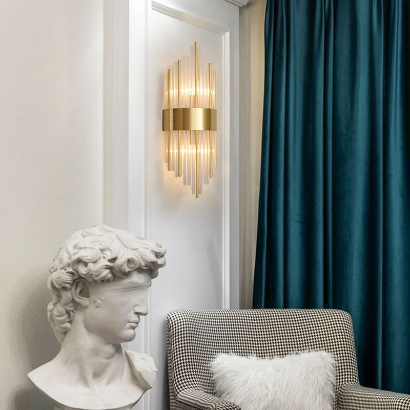 Copper Wall Sconce Light Postmodern Style 2 Lights Indoor Wall Mount Lamp Fixture