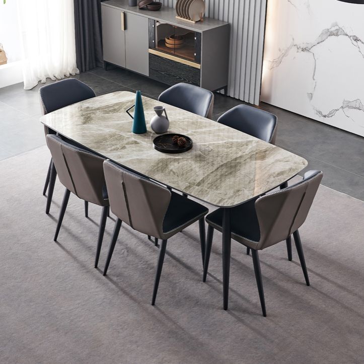Modern Sintered Stone Dining Table Set 1/4/5/7 Pieces Dining Set for Home