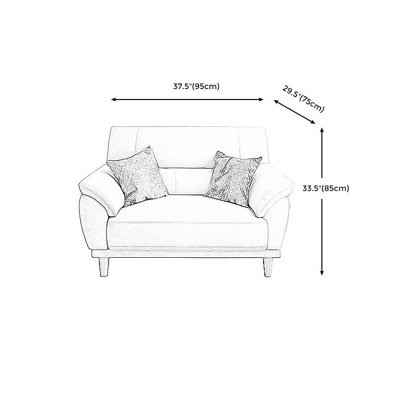 Stationary Stain Resistant Living Room Pillow Top Arm Standard Sofa