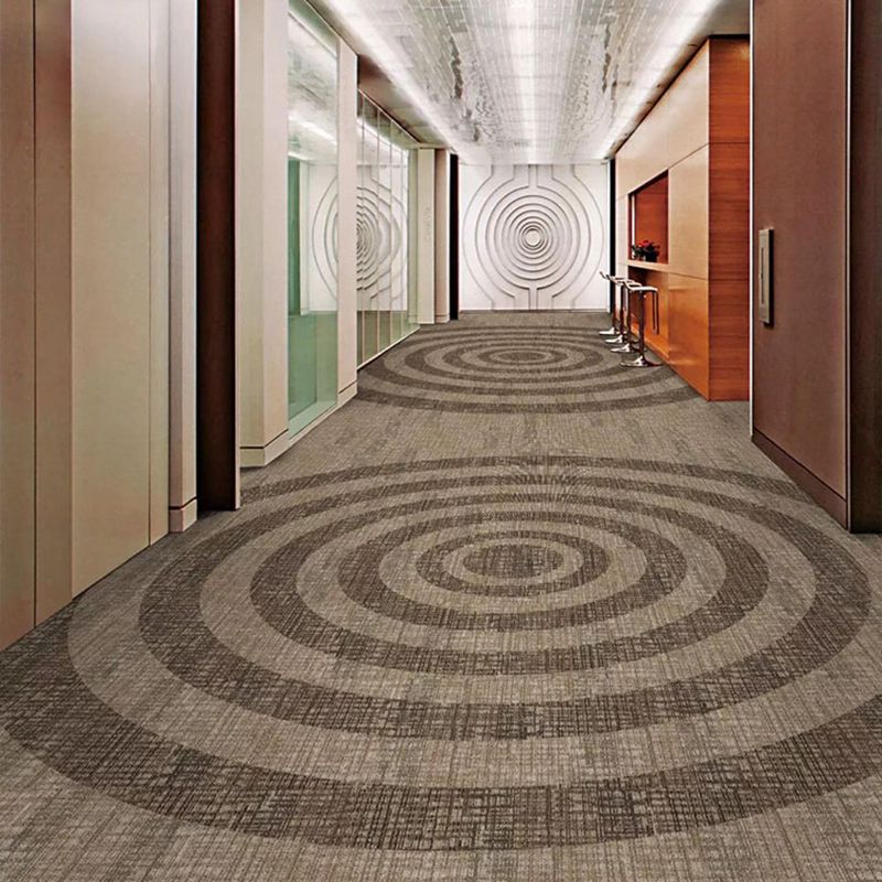 Carpet Tile Non-Skid Fade Resistant Geometry Loose Lay Dining Room Carpet Tiles