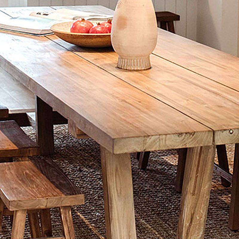 Rectangle Dining Table Solid Wood Contemporary Table for Home Kitchen without Chair