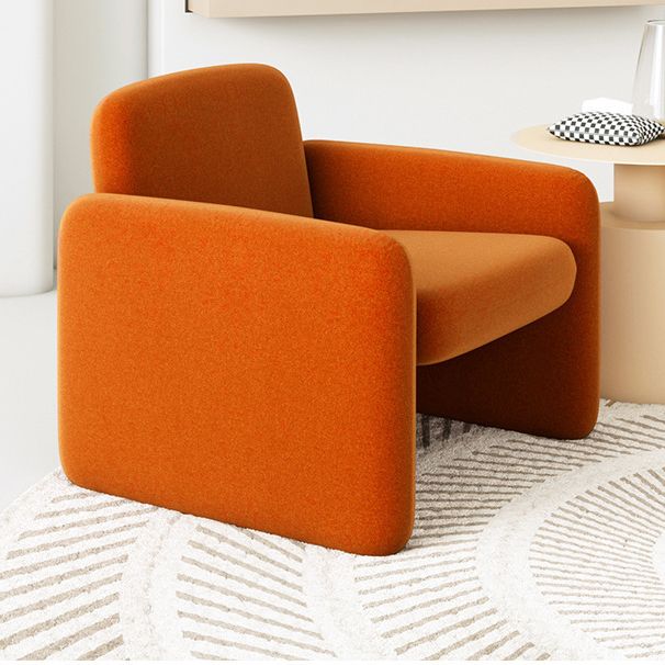 Mid-century Modern Accent Armchair Solid Color Fixed Back Armchair