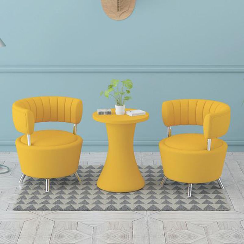 Faux Leather  Chair 25.19" L x 23.22" W x 27.55" H Armless Chair