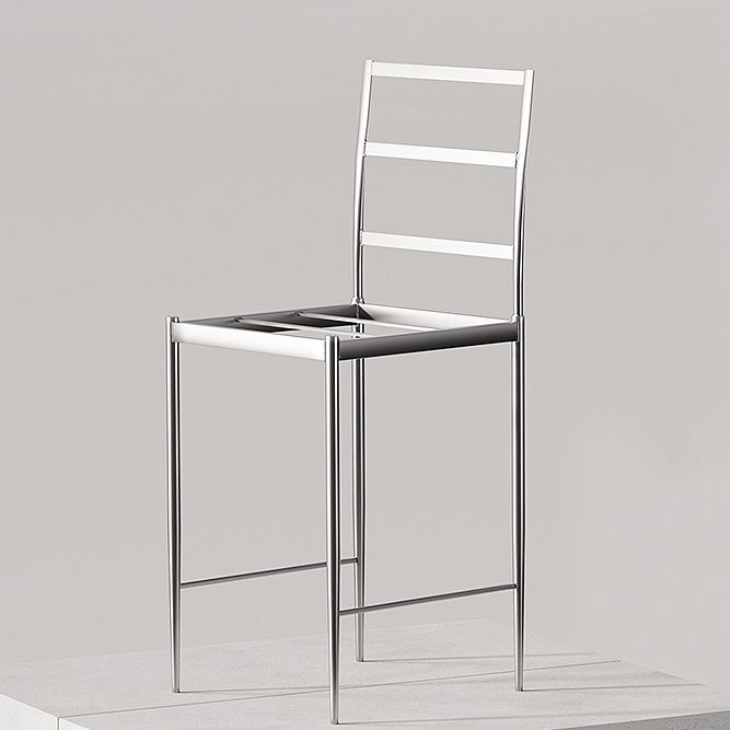 Contemporary Faux Leather 39-inch Bar Stools with Metal Base
