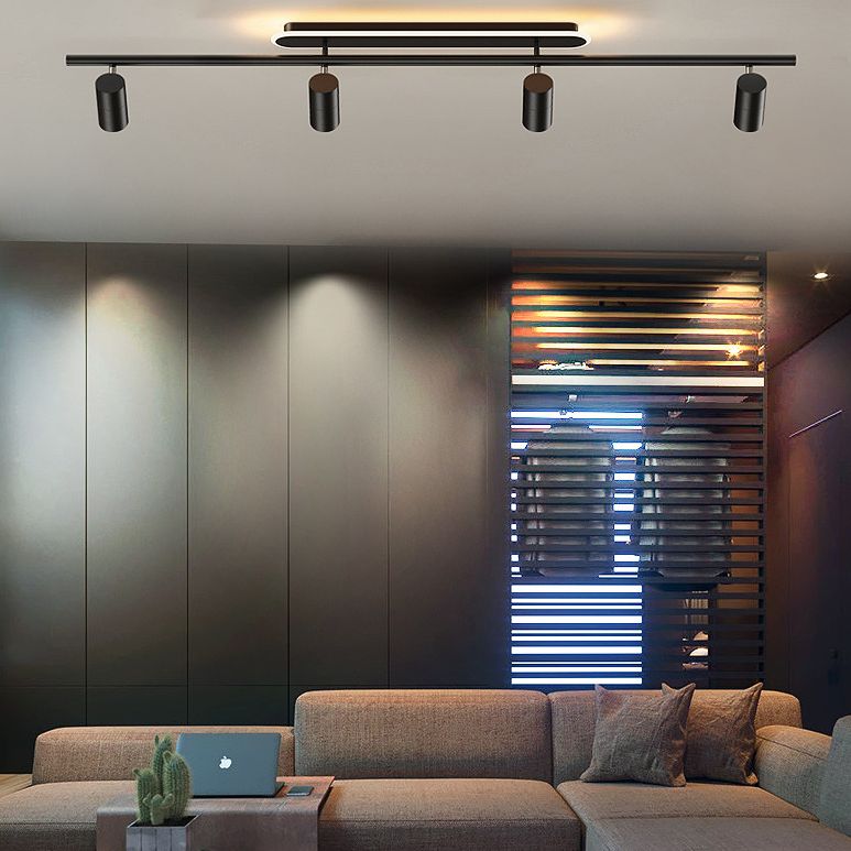 Luz de techo de semi rascilla LED de sombra acrílica en la simplicidad moderna Sputnik Metal Monte para el guardarropa