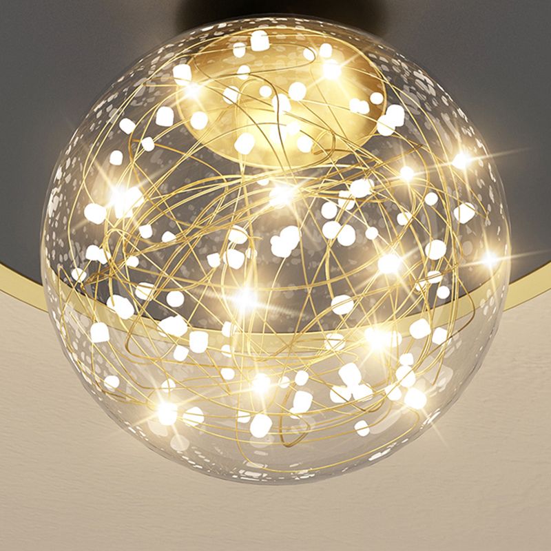 Hallway LED Flush Mount Light Minimalist Starry Glass Ceiling Light