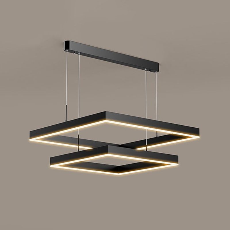 Modern Chandelier Light Fixtures Multi-Tier Hanging Pendant Lamps with Acrylic Shade