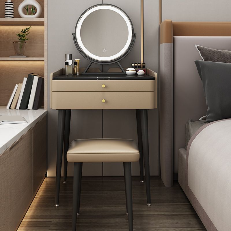 Two Piece Modern Vanity Set Stone Top 23.62" Wide Dressing Table