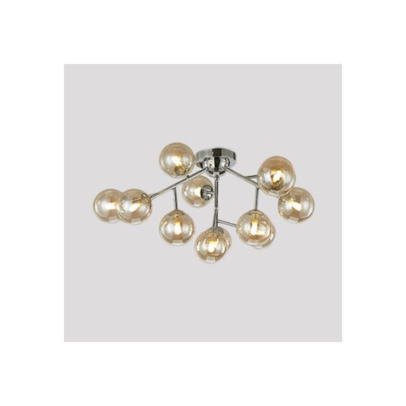 Modern modo G9 plafonnier verre et métal 12 lampes salon semi - encastré