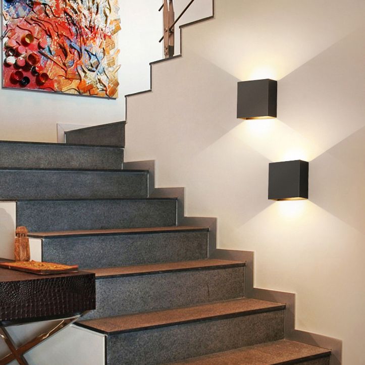 Metal Rectangle Wall Light Sconces Minimalism 1 Light Wall Mounted Lamp