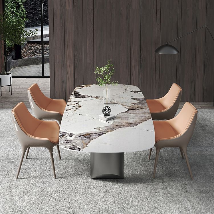 Modern Sintered Stone Dining Set Rectangle 1/2/5 Pieces Dining Set for Dining Areas