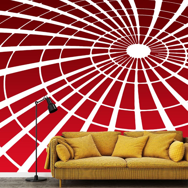 Geometric Illustration Minimalist Wall Mural Decal in Natural Color, Water Resistant