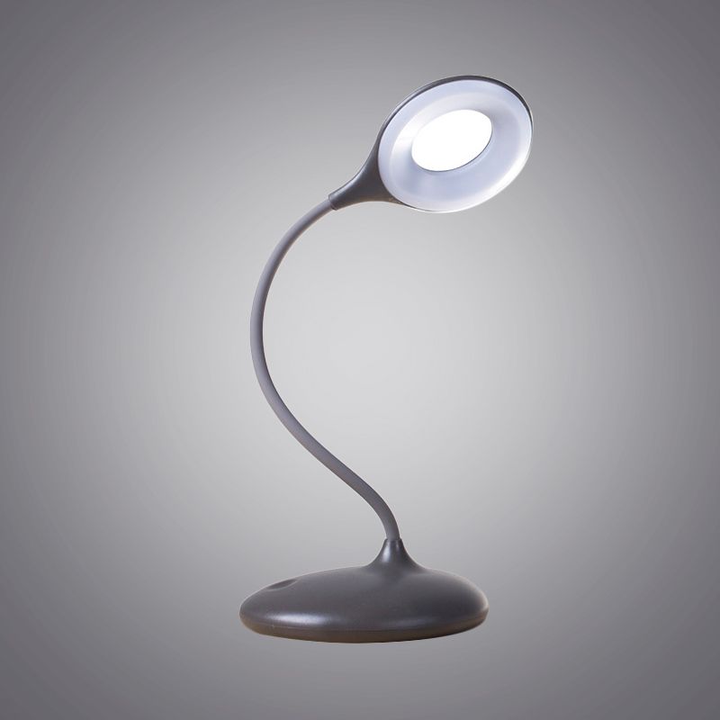 Braun/Weißer Kreis Schatten Verstellbarer Tisch Licht zeitgenössische LED -Schreibtischlampe für das Studium
