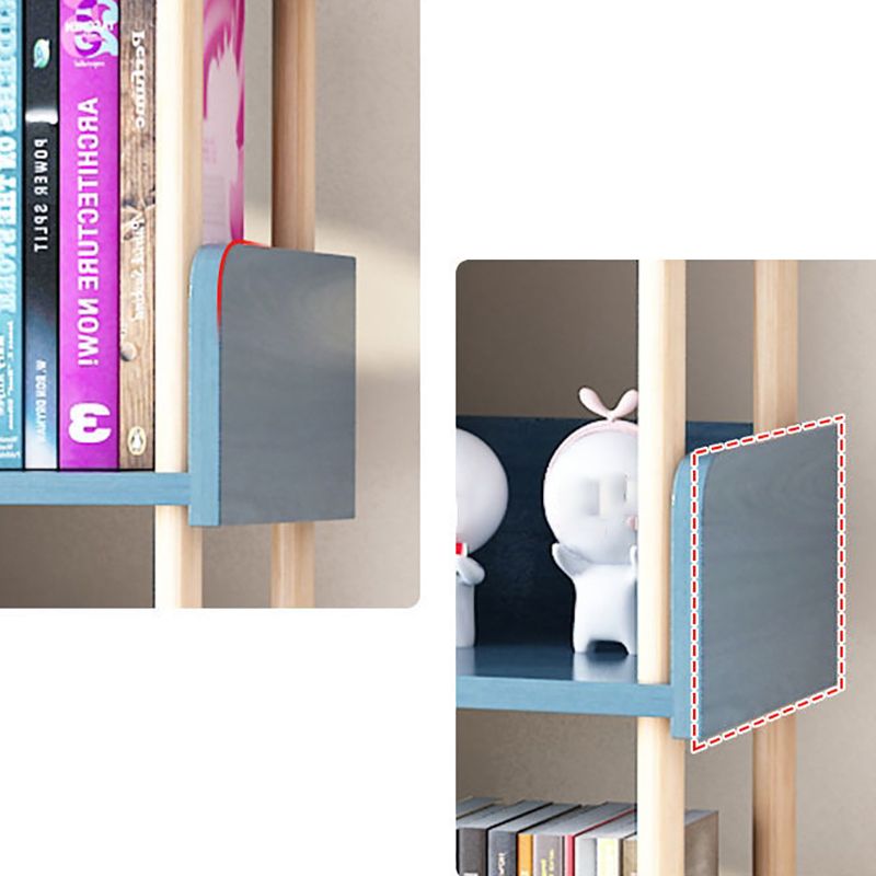 Modern Etagere Shelf Bookcase Engineered Wood Open Bookcase for Study Room