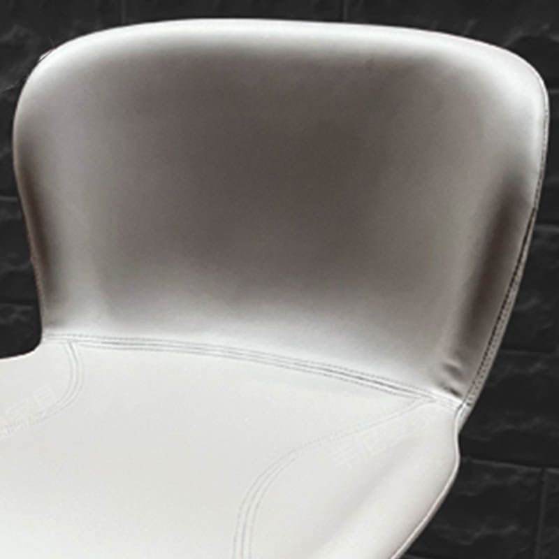 Contemporary Style Adjustable Backrest Counter Stool with Leather Cushion