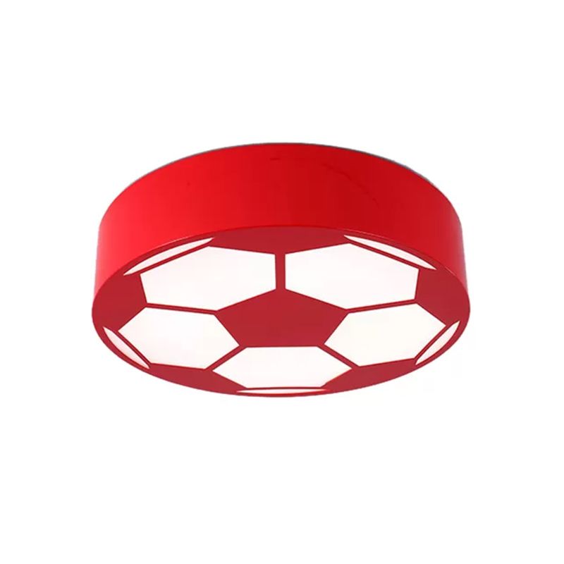 Plafonnier LED en métal de style enfant avec abat-jour en acrylique, rouge/jaune/bleu