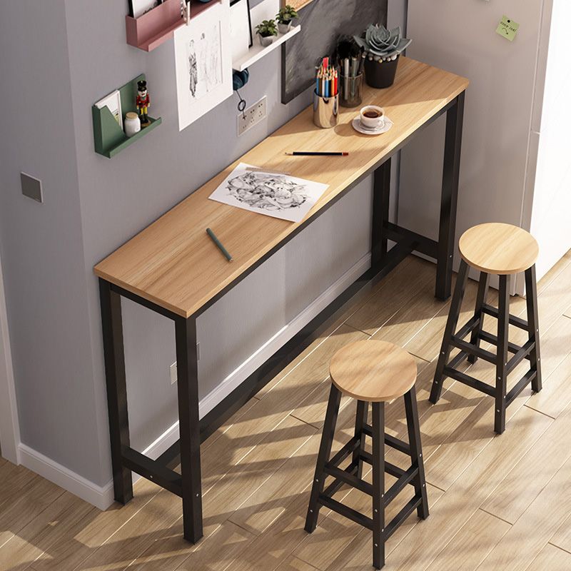 Rectangle Bar Table Contemporary Bar Table with Trestle Base