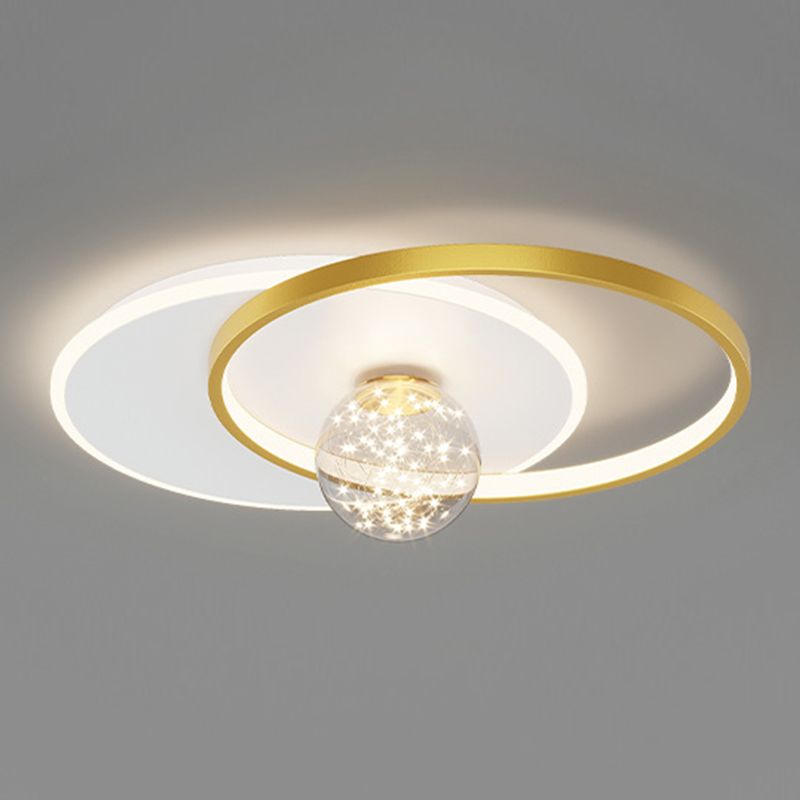 Modern Geometric Ceiling Lighting Metal LED Bedroom Ceiling Flush Mount