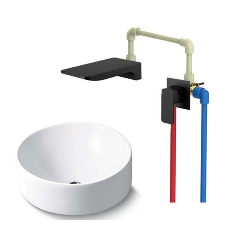 Contemporary Wall Mounted Metal Tub Filler One Handles Waterfall Tub Faucet Trim