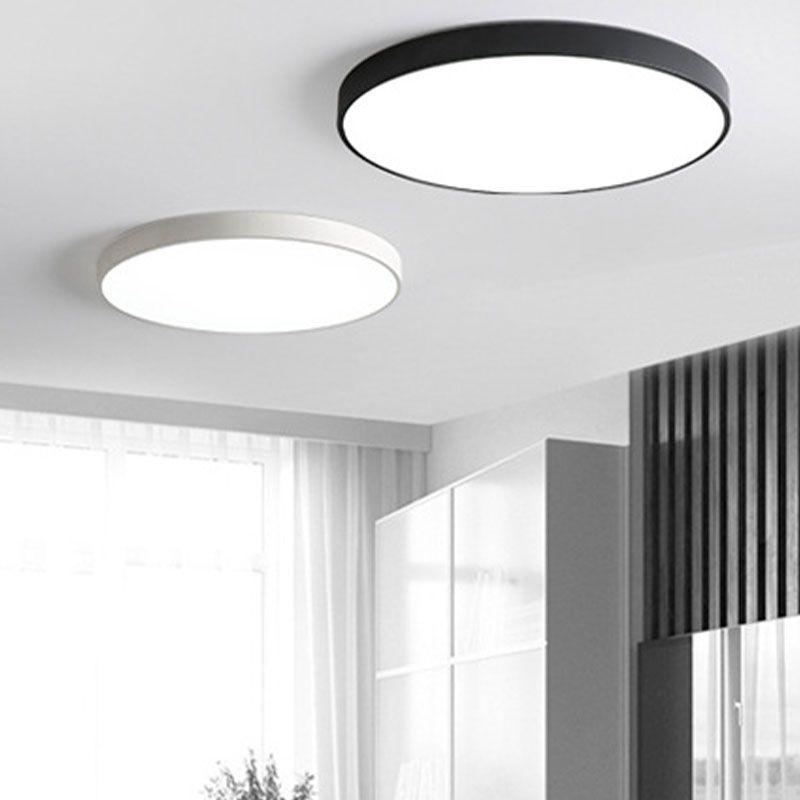 Nordic Modern Style Round Ceiling Lamp Acrylic 1 Light LED Flush Mount Light for Corridor