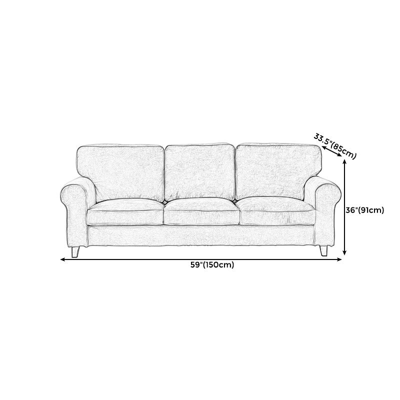Flared Arm Modern Sofa 33"W sofa with Loose Back for Living Room