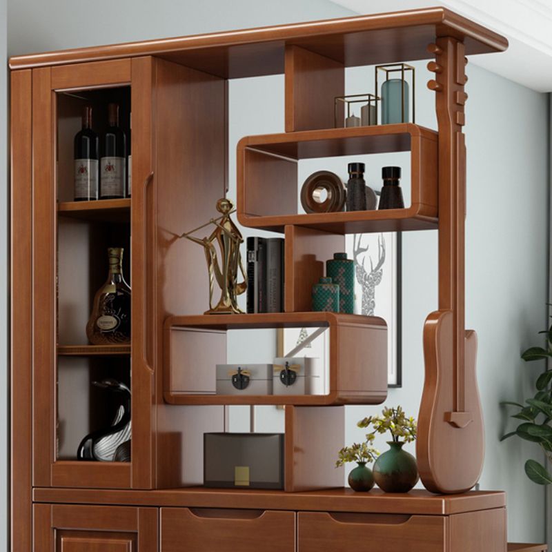 Solid Wood Cabinet 14.96" Wide Accent Cabinet with Drawers and Shelves